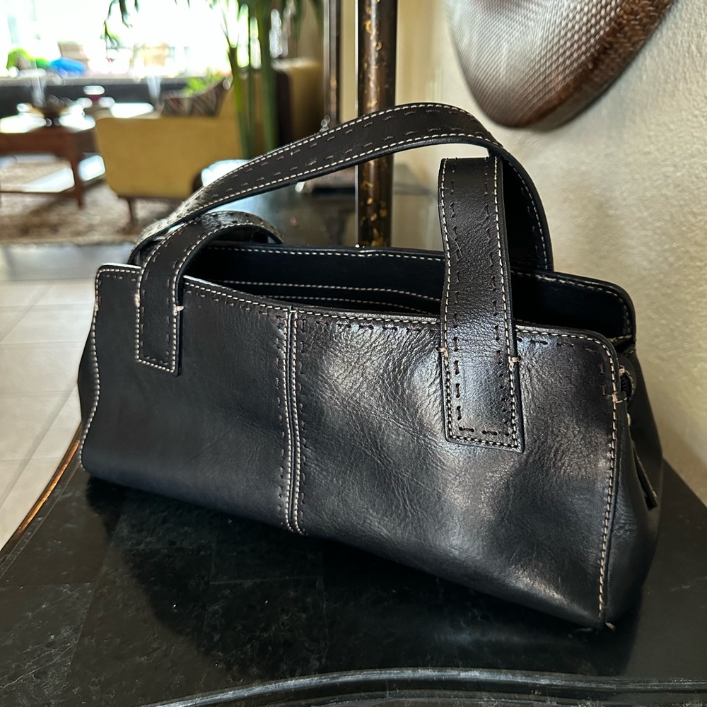Fossil Leather Baguette Bag